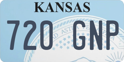 KS license plate 720GNP