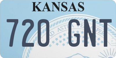 KS license plate 720GNT