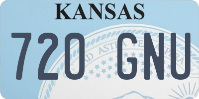 KS license plate 720GNU