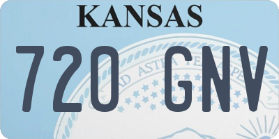 KS license plate 720GNV