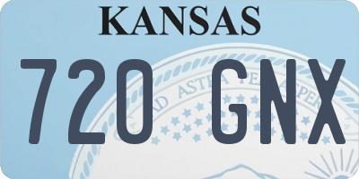 KS license plate 720GNX