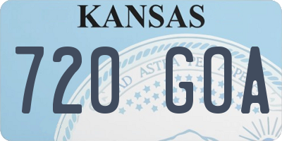 KS license plate 720GOA