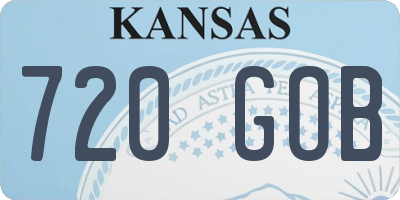KS license plate 720GOB