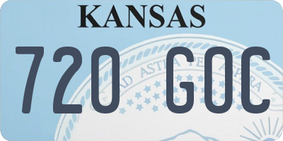 KS license plate 720GOC