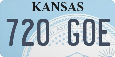 KS license plate 720GOE