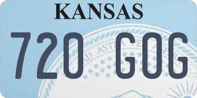 KS license plate 720GOG