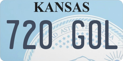 KS license plate 720GOL