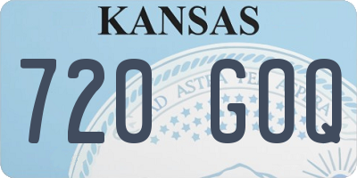 KS license plate 720GOQ