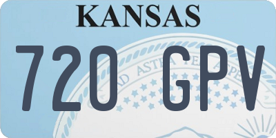 KS license plate 720GPV
