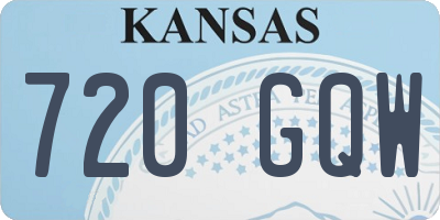 KS license plate 720GQW