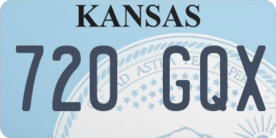 KS license plate 720GQX