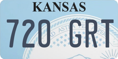 KS license plate 720GRT