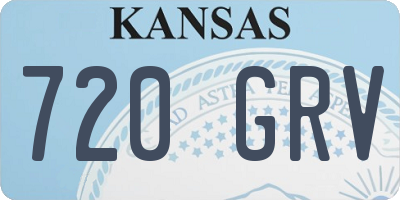 KS license plate 720GRV