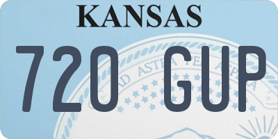 KS license plate 720GUP