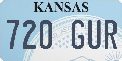 KS license plate 720GUR