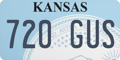 KS license plate 720GUS