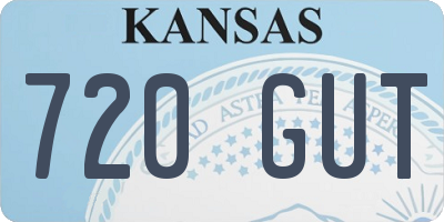 KS license plate 720GUT