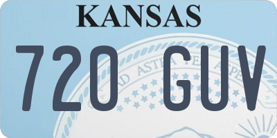 KS license plate 720GUV