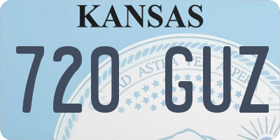 KS license plate 720GUZ