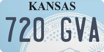 KS license plate 720GVA