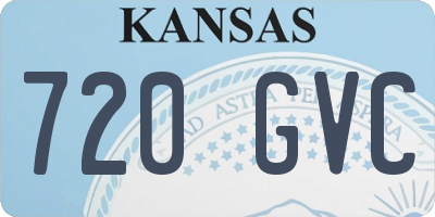 KS license plate 720GVC