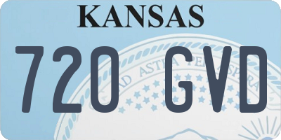 KS license plate 720GVD