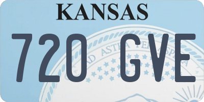 KS license plate 720GVE