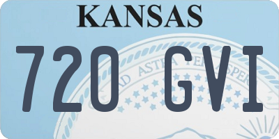 KS license plate 720GVI