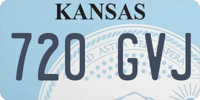KS license plate 720GVJ
