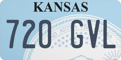 KS license plate 720GVL