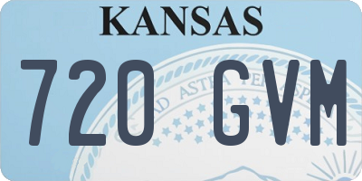 KS license plate 720GVM