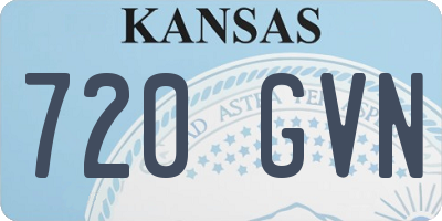 KS license plate 720GVN