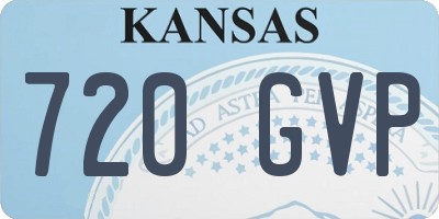 KS license plate 720GVP