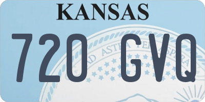 KS license plate 720GVQ