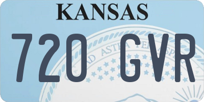 KS license plate 720GVR