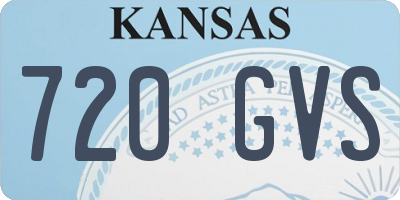 KS license plate 720GVS