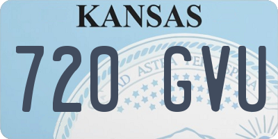 KS license plate 720GVU
