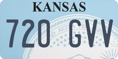 KS license plate 720GVV