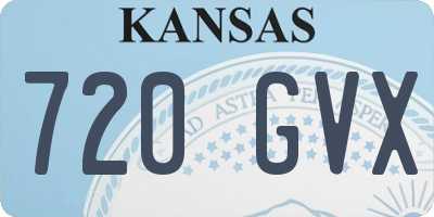 KS license plate 720GVX