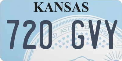 KS license plate 720GVY