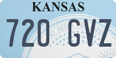 KS license plate 720GVZ