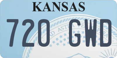 KS license plate 720GWD