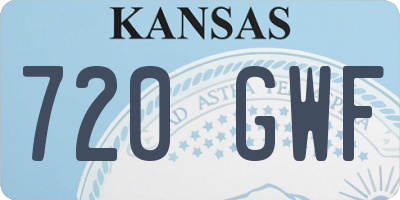KS license plate 720GWF