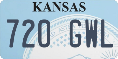 KS license plate 720GWL