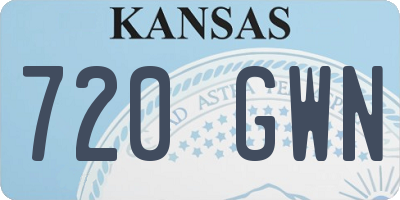 KS license plate 720GWN