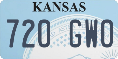 KS license plate 720GWO