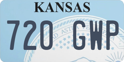 KS license plate 720GWP