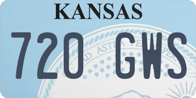KS license plate 720GWS