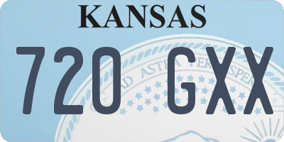 KS license plate 720GXX