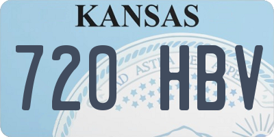 KS license plate 720HBV
